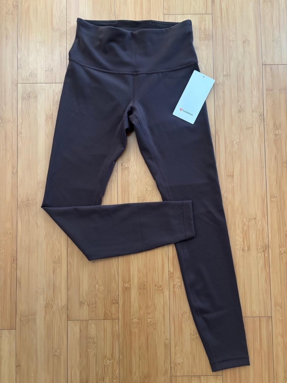 lululemon Wunder Train Ribbed HR Tight 28" - Dark Brown